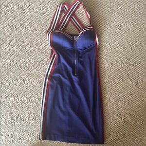 Love Mochino -Stylish Blue Halter Dress